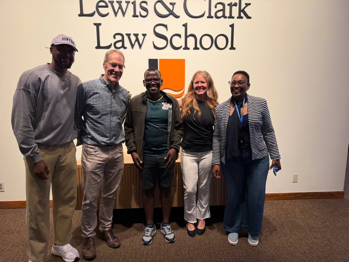 Festus Iyorah with faculty and fellow participants at Lewis & Clark Law School